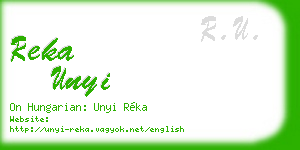 reka unyi business card